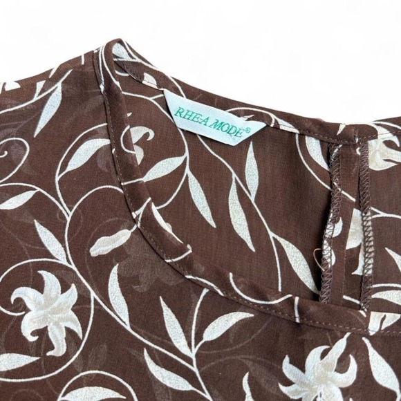 Rhea Mode Sheer Blouse Top | Lightweight Floaty S/M  Whimsigoth Cottagecore Boho - Picture 4 of 4